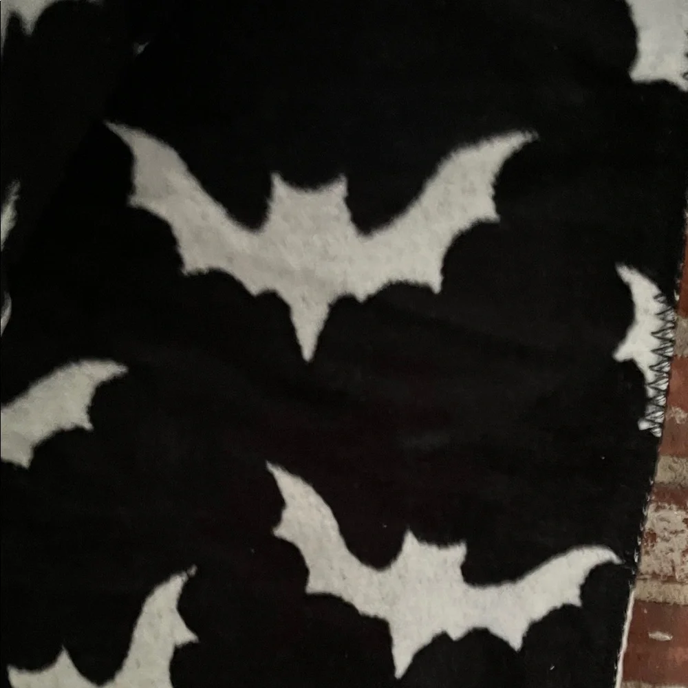 Halloween Bat throw- White and Black